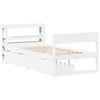 vidaXL Bedframe zonder matras massief grenenhout wit 75x190 cm