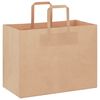 vidaXL Papieren zakken 50 st met hengsels 32x17x25 cm bruin