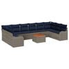 vidaXL Tuinbankenset 11 st Grijs poly rattan