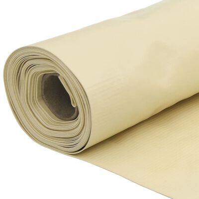 vidaXL Balkonscherm 300x120 cm PVC crèmekleurig