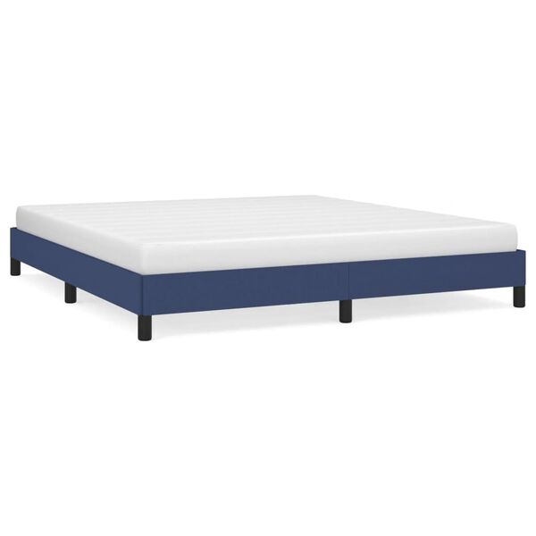 vidaXL Bedframe zonder matras stof blauw 180x200 cm