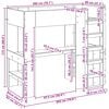 vidaXL Loft Bedframe met Bureau Wit 80 x 200 cm Bewerkt hout