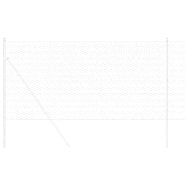 vidaXL Hexagon Hek Zilver 0,5 x 10 m Gegalvaniseerd staal