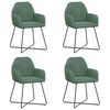vidaXL Eettafelstoelen 4 st fluweel Zeegroen 55 x 50 x 84 cm