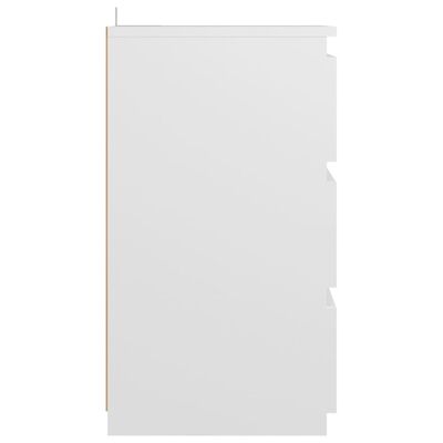 vidaXL Nachtkastje 40x35x62,5 cm spaanplaat wit