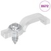 vidaXL LED Strip Clips 23,8 mm 12 st Doorzichtig Kunststof en Ijzer