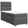 vidaXL Boxspring met matras stof donkergrijs 90x190 cm
