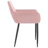vidaXL Eetkamerstoelen 2 st fluweel roze