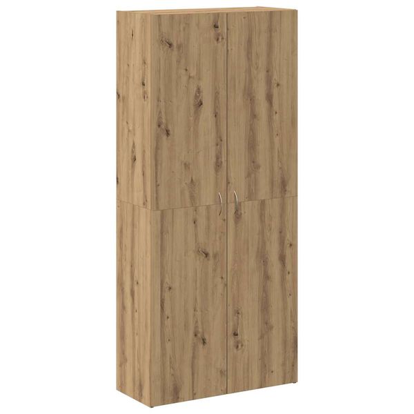 vidaXL Schoenenkast 80x35,5x180 cm bewerkt hout artisanaal eikenkleur