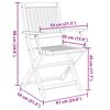 vidaXL Tuinstoelen 2 st inklapbaar 54x61x88 cm massief acaciahout