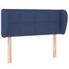 vidaXL Hoofdbord met randen 93x23x78/88 cm stof blauw