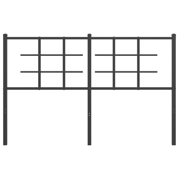 vidaXL Vervangend hoofdbord 140 cm metaal zwart