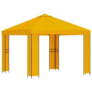 vidaXL Paviljoen 3 x 3 m Geel Polyester en staal 190 gsm