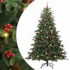 vidaXL Kunstkerstboom Groen 180 cm PVC en Metaal en Plastic