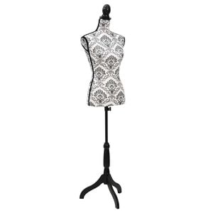 vidaXL Etalagepop torso vrouw zwart wit