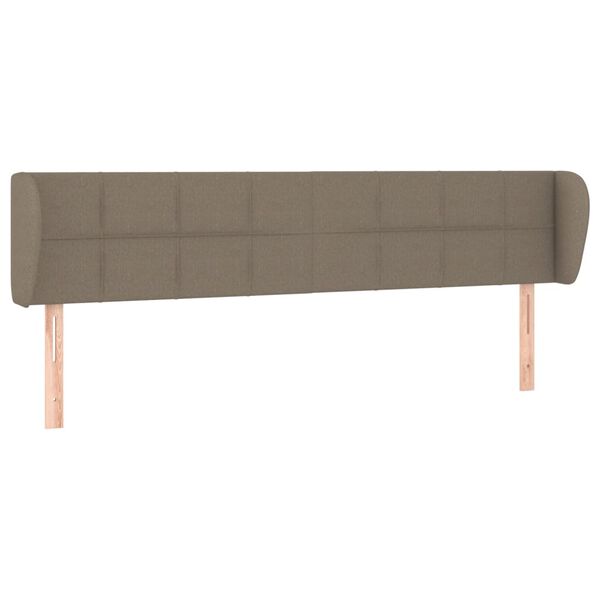 vidaXL Hoofdbord met randen 163x23x78/88 cm stof taupe