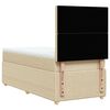 vidaXL Boxspring met matras stof cr&egrave;mekleurig 100x200 cm