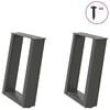 vidaXL Salontafelpoten 2 st U-vormig 28x(42-43) cm staal antraciet