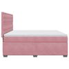 vidaXL Boxspring met matras fluweel roze 180x200 cm