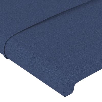 vidaXL Hoofdbord met randen 147x16x78/88 cm stof blauw