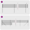 vidaXL Draadgaashek met flens 1,4x10 m antracietkleurig