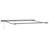 vidaXL Handmatige Luifelhouder met LED's Antraciet 4 &times; 3,5 m Aluminium