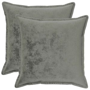 vidaXL Kussensloop 2 pcs HOUTEN Donkergrijs 55 x 55 cm Flanel