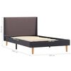 vidaXL Bedframe stof taupe 100x200 cm