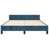 vidaXL Bedframe zonder matras 140x200 cm fluweel donkerblauw