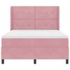 vidaXL Boxspringbed met matras Roze 140 x 190 cm Fluweel