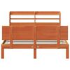 vidaXL Bedframe met hoofdeinde 2 pcs Wasbruin Massief Vurenhout