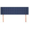 vidaXL Hoofdbord met randen 147x16x78/88 cm stof blauw