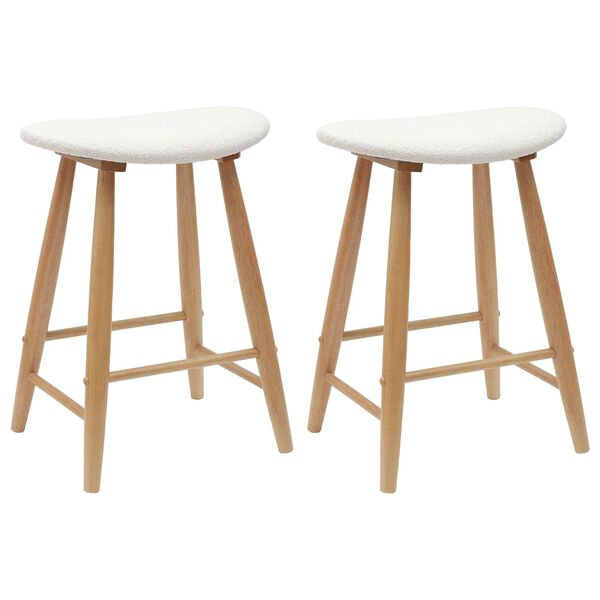 vidaXL Eettafelstoelen 2 pcs Naturel 46 x 37 x 63 cm