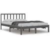 vidaXL Bedframe massief grenenhout grijs 120x190 cm
