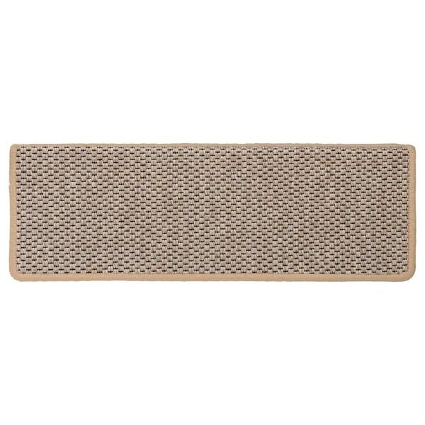vidaXL Trapmatten zelfklevend 15 st sisal-look 65x21x4 cm lichtbeige