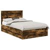 vidaXL Bedframe met lade Gerookt eiken 120 x 200 cm Ingenieurshout
