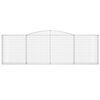 vidaXL Schanskorven 2 st gewelfd 400x30x120/140 cm ijzer