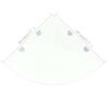 vidaXL Hoekschap met chromen dragers transparant 45x45 cm glas