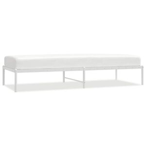 vidaXL Bedframe metaal wit 80x200 cm