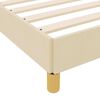 vidaXL Boxspringbed met matras Cr&egrave;me 140 x 190 cm Stof