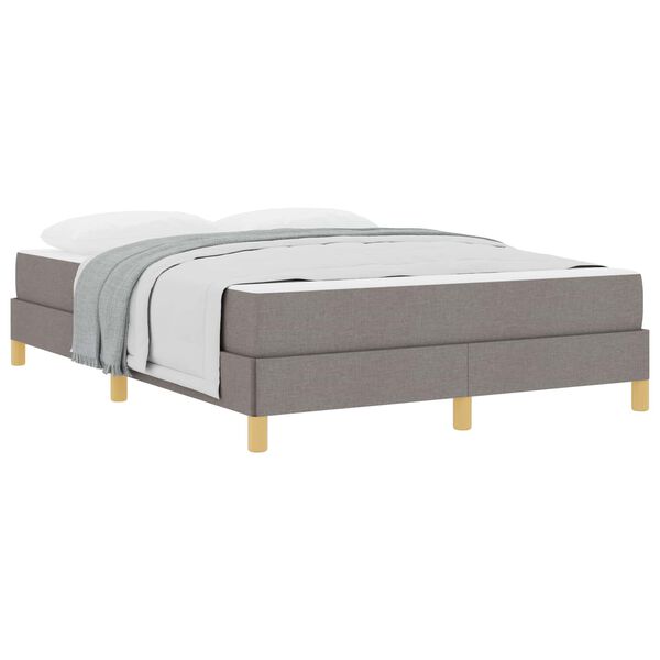 vidaXL Boxspringbed met matras Taupe 140 x 200 cm Stof