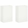 vidaXL Plantenbak 2 st Wit 40 x 30 x 75 cm Koudgewalst staal