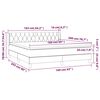 vidaXL Boxspring met matras fluweel roze 160x200 cm