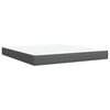 vidaXL Boxspring met matras stof donkergrijs 180x200 cm