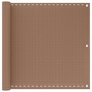 vidaXL Balkon Scherm Taupe 75 x 700 cm HDPE en Aluminium