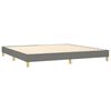 vidaXL Boxspring met matras en LED stof donkergrijs 200x200 cm