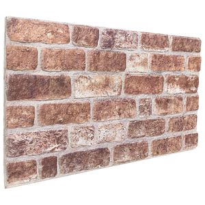 vidaXL Wandpanelen 10 st 100 x 50 cm Bruin EPS-schuim