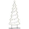 vidaXL Metalen kerstboom met standaard Zwart 180 cm Staal