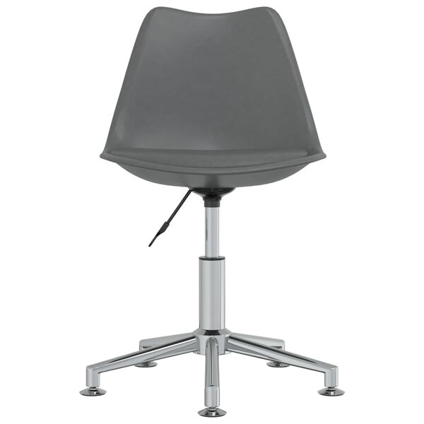 vidaXL Eetkamerstoelen draaibaar 4 st kunstleer grijs