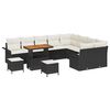 vidaXL Tuinbankenset 12 st Zwart poly rattan
